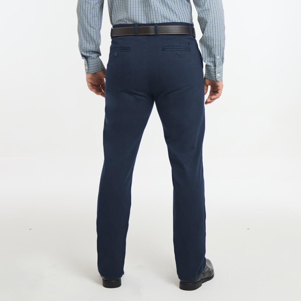 Pantalón Liso Tiro Medio Regular Hombre Herald image number 2.0