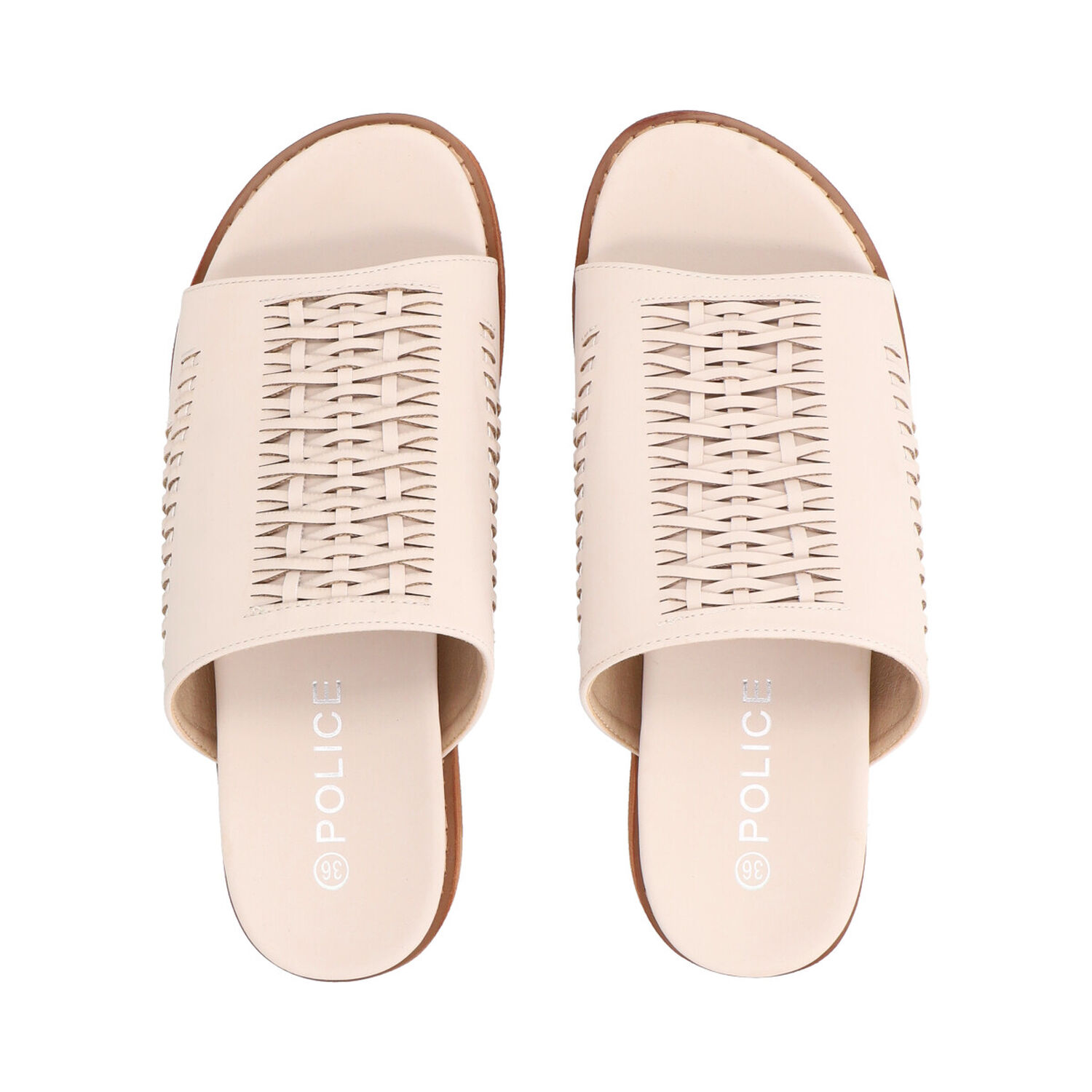 Sandalia Mujer Beige Plataforma Kika Police image number 1.0