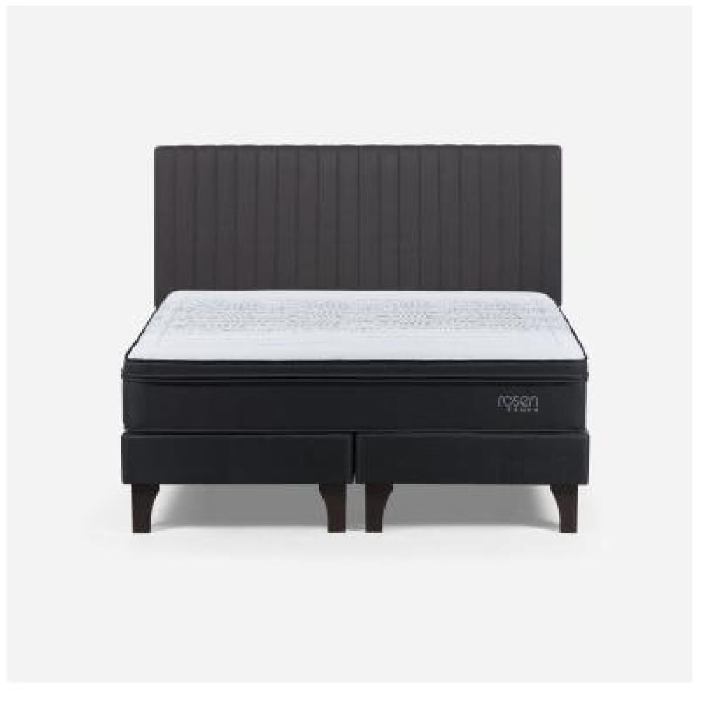 Cama Europea Rosen Tempo / 2 Plazas / Base Dividida + Respaldo image number 6.0