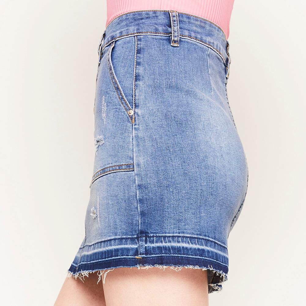 Falda Corta Botones Frontales Mujer Freedom image number 4.0