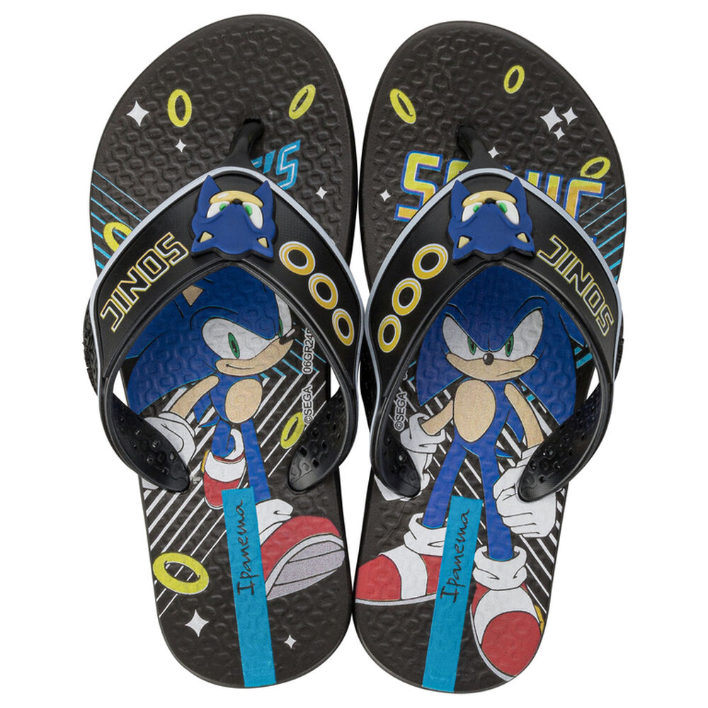 Sandalia Infantil Negro Sonic Game Ipanema image number 0.0