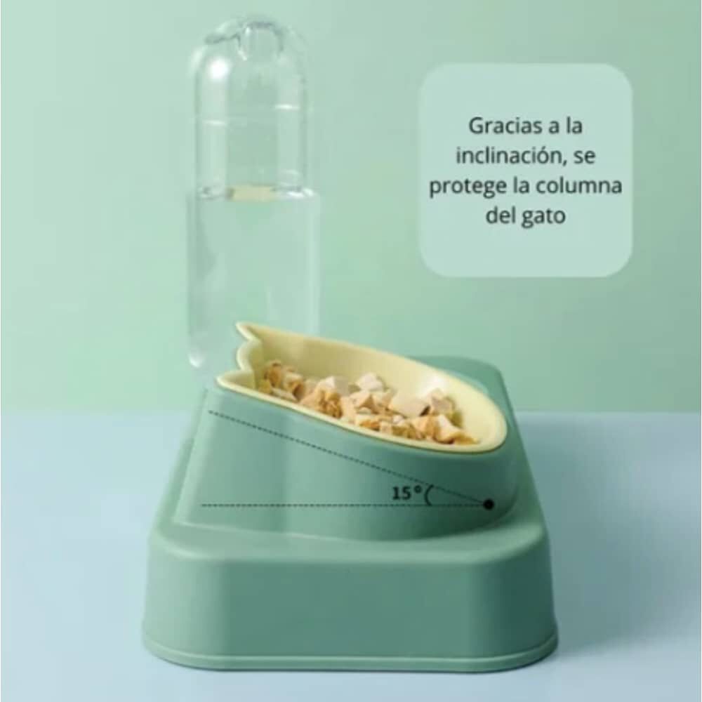 Bebedero Y Comedero Plato Doble Para Mascotas image number 2.0