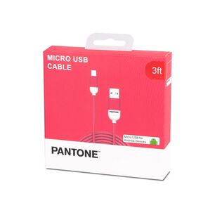 Cable De Datos Micro Usb 1 Mt Pantone High Speed Rosado