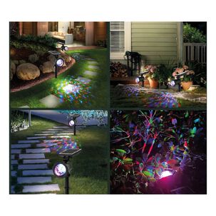 Foco Solar Led Multicolor Jard&iacute;n Proyector De Luz Con Estaca