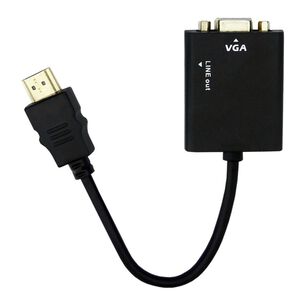 Convertidor De Hdmi A Vga Con Audio Incluye El Cable 1x1 En Caja Pvc