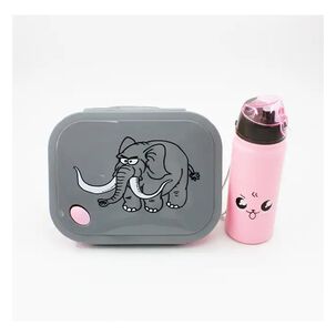 Taper Lonchera Niños Rosa 1200ml Con Botella 500ml