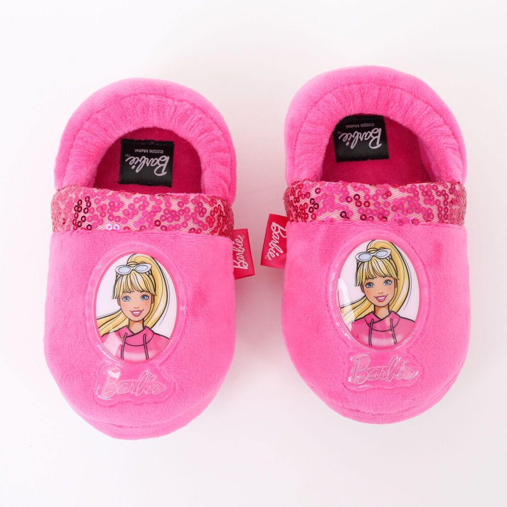 Pantufla Ni&ntilde;a Lentejuelas Logo Rosado Barbie image number 4.0