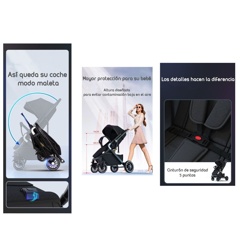 Coche De Paseo Reversible Multiposiciones Lubabycas Minnie image number 1.0