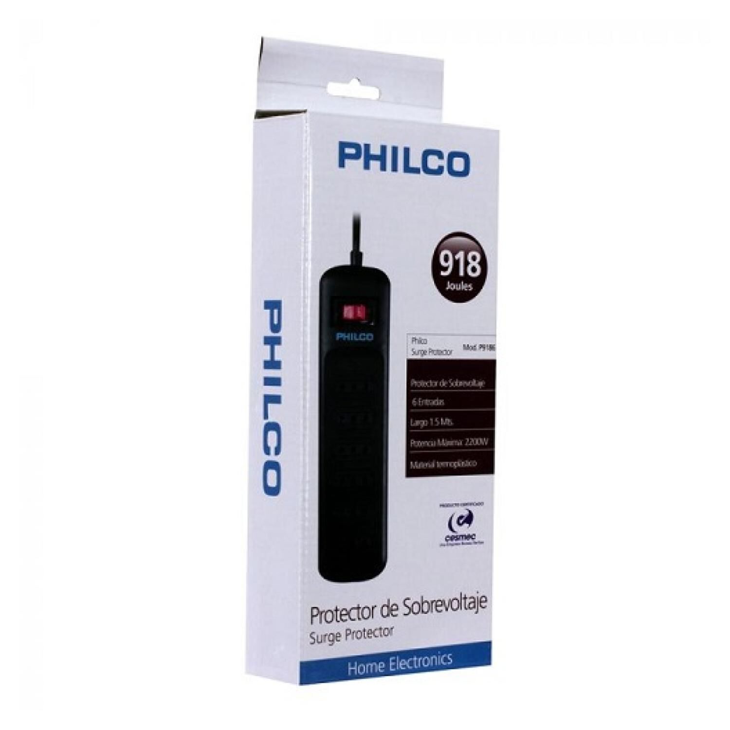 Alargador Extension 6 Entradas Con Switch 918j Negro image number 1.0