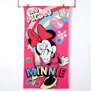 Toalla Playa C/bolso 70x140+33x42 Minnie Love