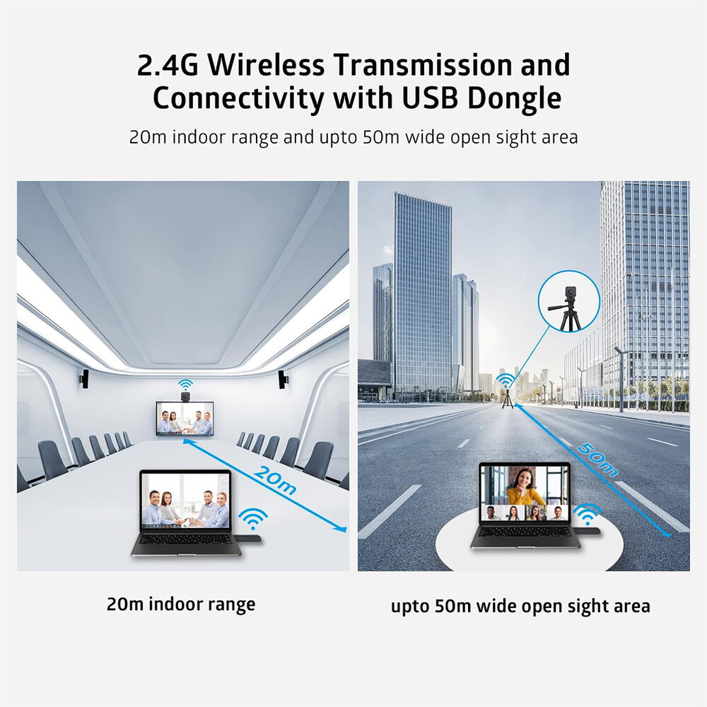 Webcam Inal&aacute;mbrica Hd 1080p Con Micr&oacute;fono Y Cancelaci&oacute;n De Ruido image number 3.0