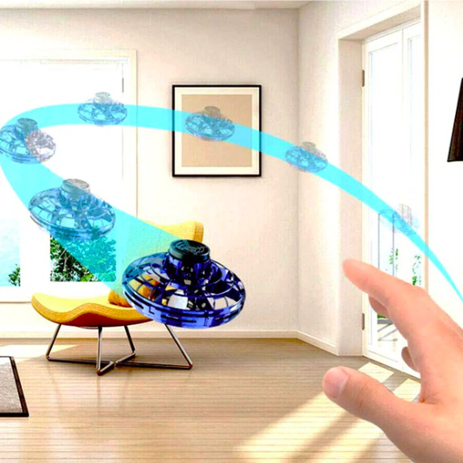 Mini Drone Juguete Volador Azul image number 5.0