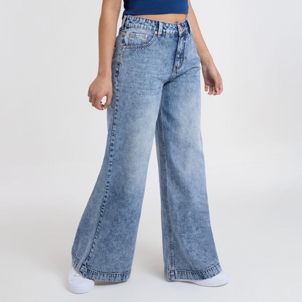 Jeans Tiro Medio Wide Leg Mujer Freedom image number 2.0