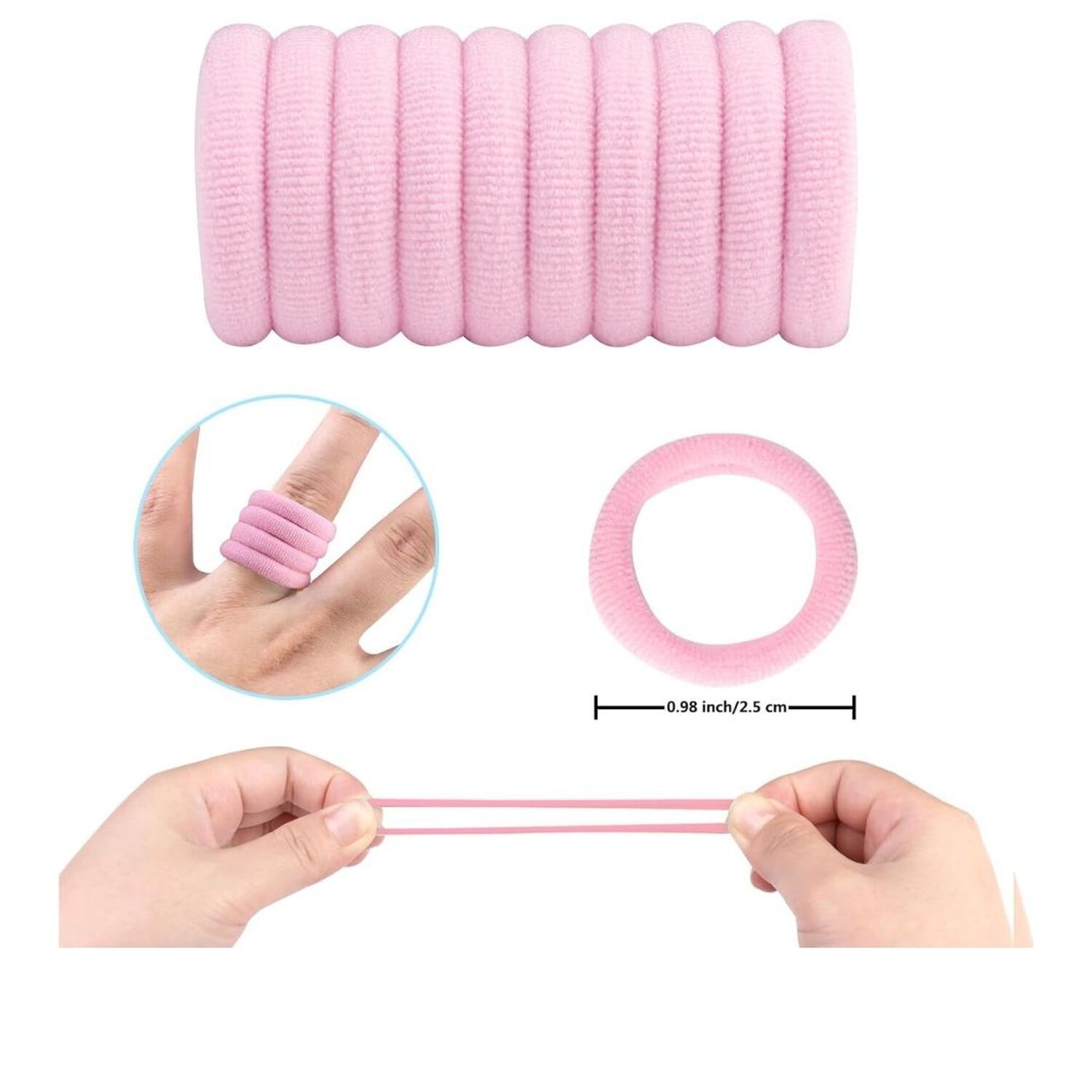 Set De 80 Mini Bandas O Colets El&aacute;sticas Para El Cabello Suaves Y Sin Costuras image number 1.0