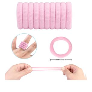 Set De 80 Mini Bandas O Colets El&aacute;sticas Para El Cabello Suaves Y Sin Costuras