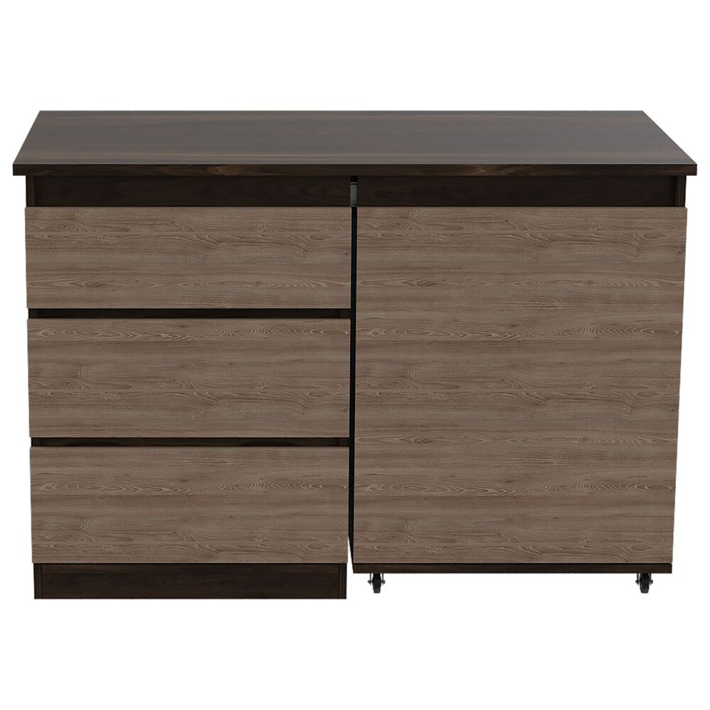 Escritorio Extensible 3 Cajones 1 Puerta Fm-020o Caf&eacute; Oscuro image number 3.0