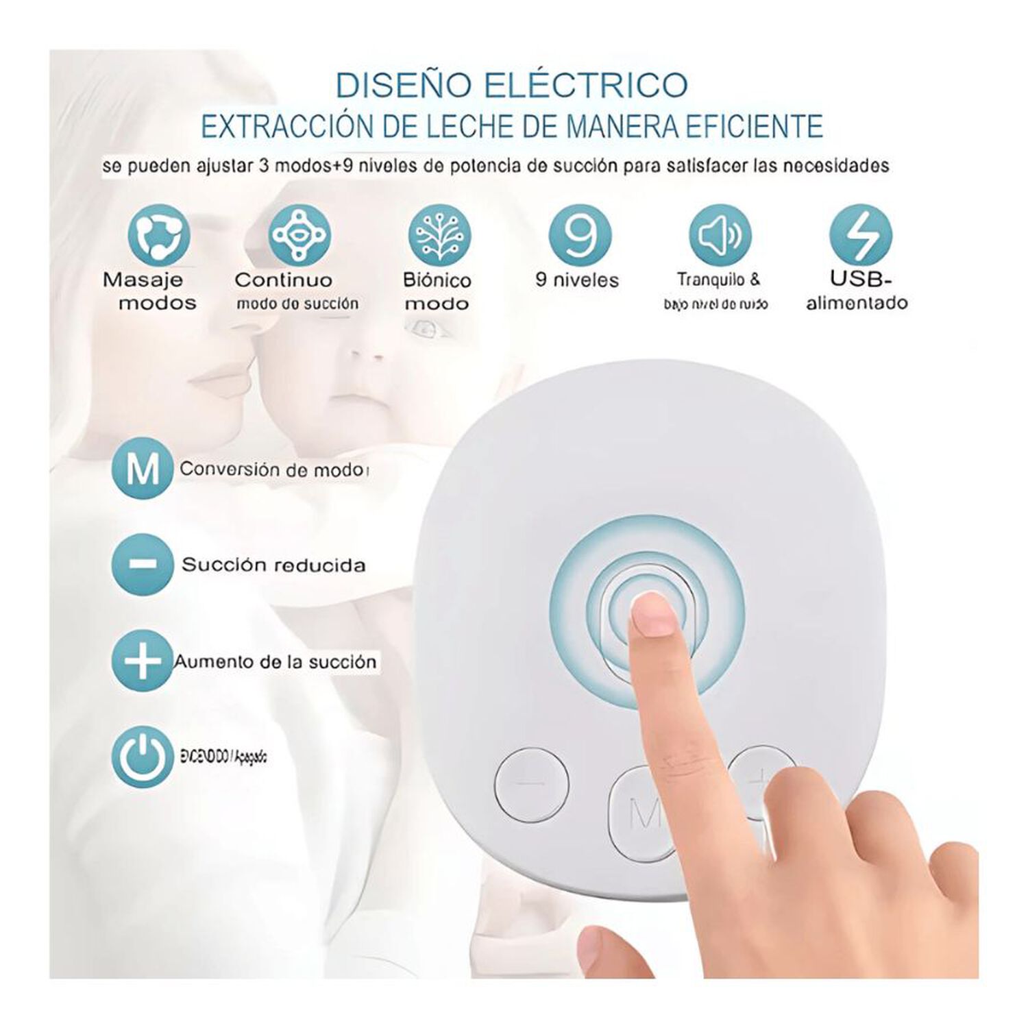 Extractor De Leche El&eacute;ctrico Extractor Doble Para Lactancia image number 3.0