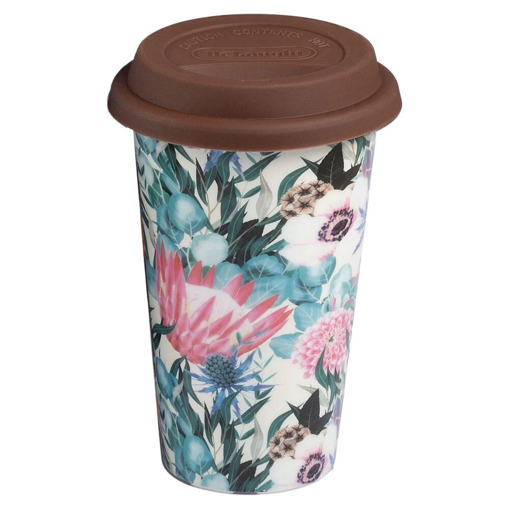 Mug Taza Ceramica Doble Pared Delonghi Flores 300 Ml image number 0.0