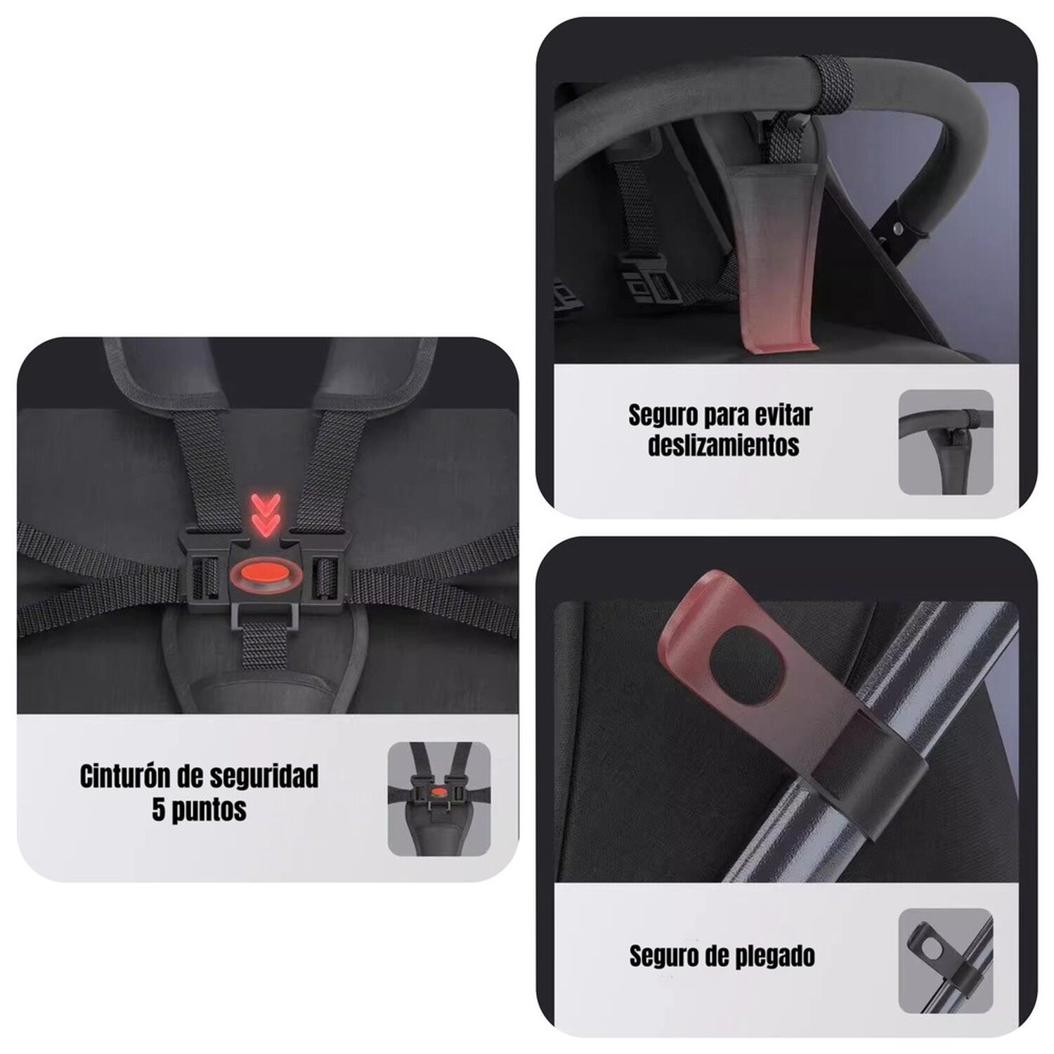 Coche De Paseo Compacto Con Accesorios Lubabycas image number 5.0