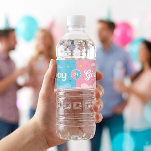 10 Etiquetas De Botella Agua Para Revelaci&oacute;n Baby Shower