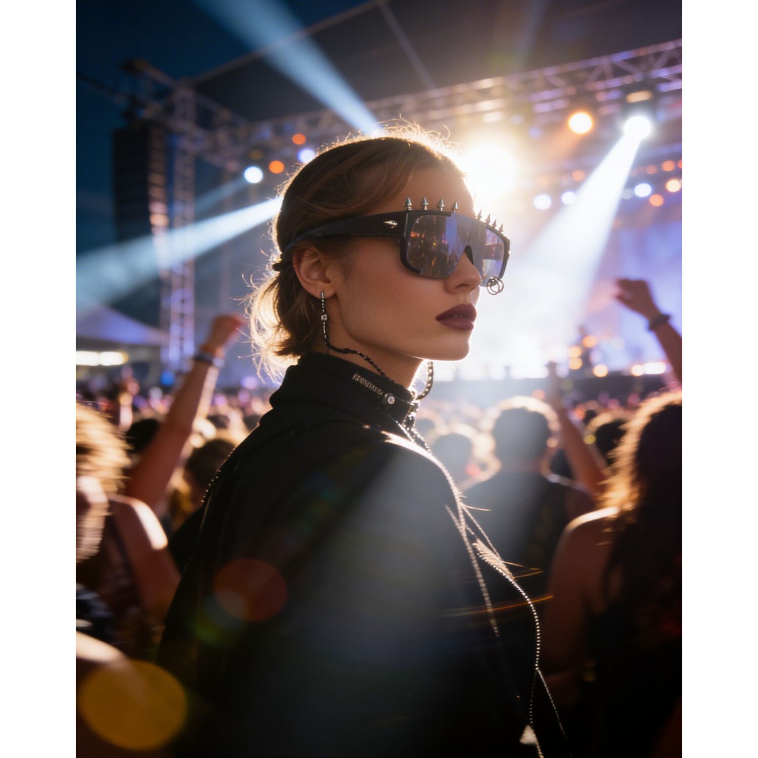 Lentes Retro Futuristas Steampunk Rave Rock Para Mujer image number 12.0