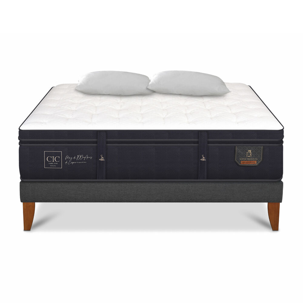 Cama Europea Cic Super Premium / 2 Plazas / Base Normal + Almohadas image number 0.0