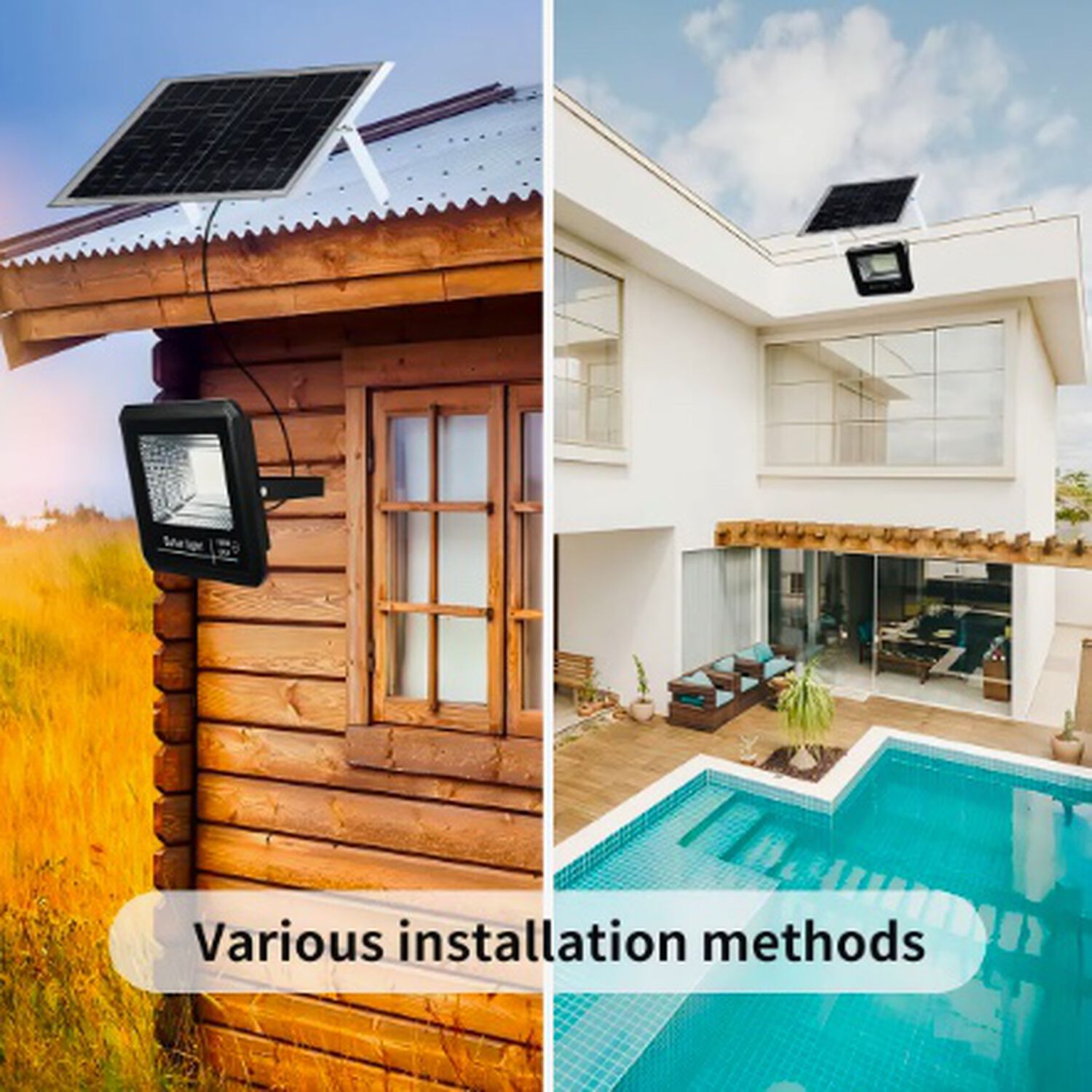 Foco Reflector Led Solar 300w Control Panel Resiste Al Agua image number 3.0
