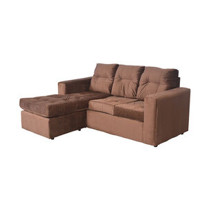 Sof&aacute; Casa Ideal Rodas / 3 Cuerpos + Pouf