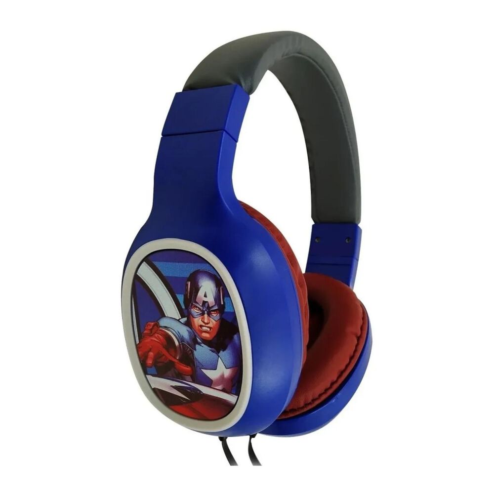 Audifonos Alambricos Overear Capitan America Infantil Avengers Teen image number 0.0