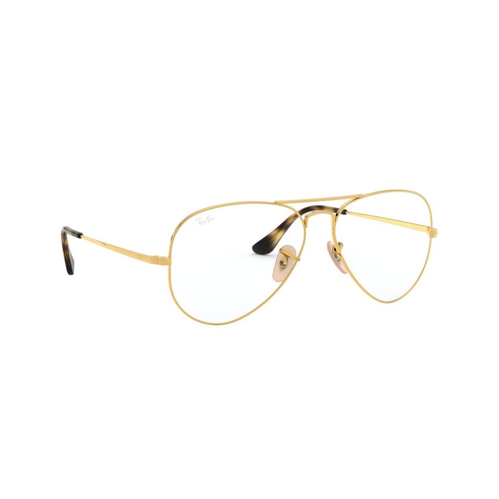 Lentes Ópticos Aviator Dorado Ray-ban Optical image number 11.0