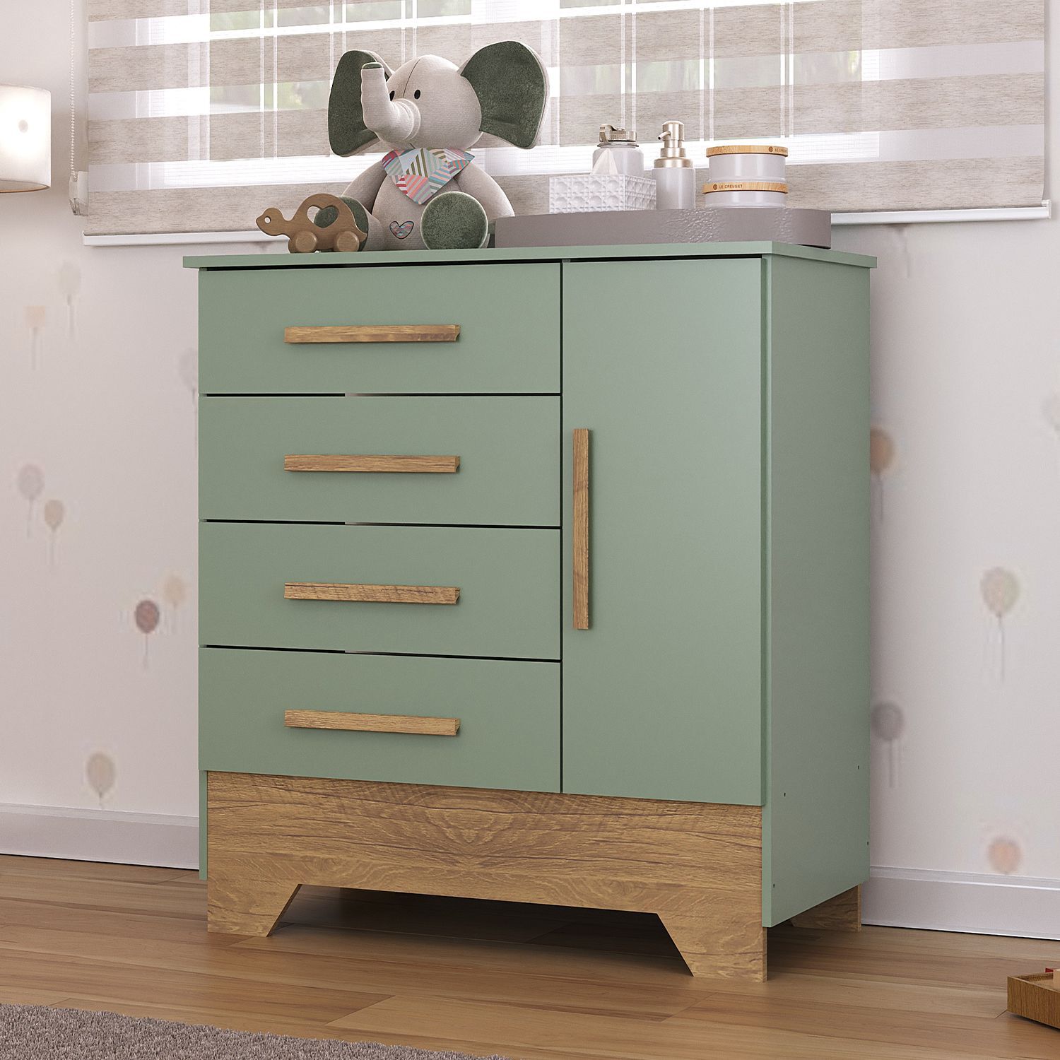 Comoda Di Poretti Design Catavento / 1 Puerta / 4 Cajones image number 3.0