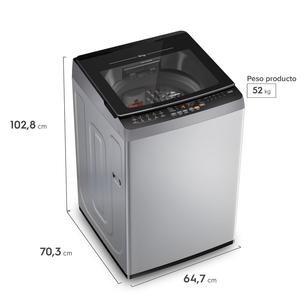 Lavadora Autom&aacute;tica 18kg Carga Superior Mdwmt18s Silver image number 2.0