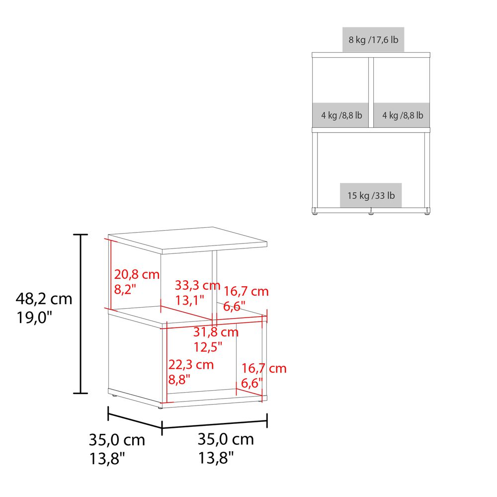 Velador 48,2x35x35 Cm 3 Espacios image number 5.0