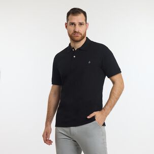 Polera Básica Lisa Regular Manga Corta Cuello Piqué Hombre Herald