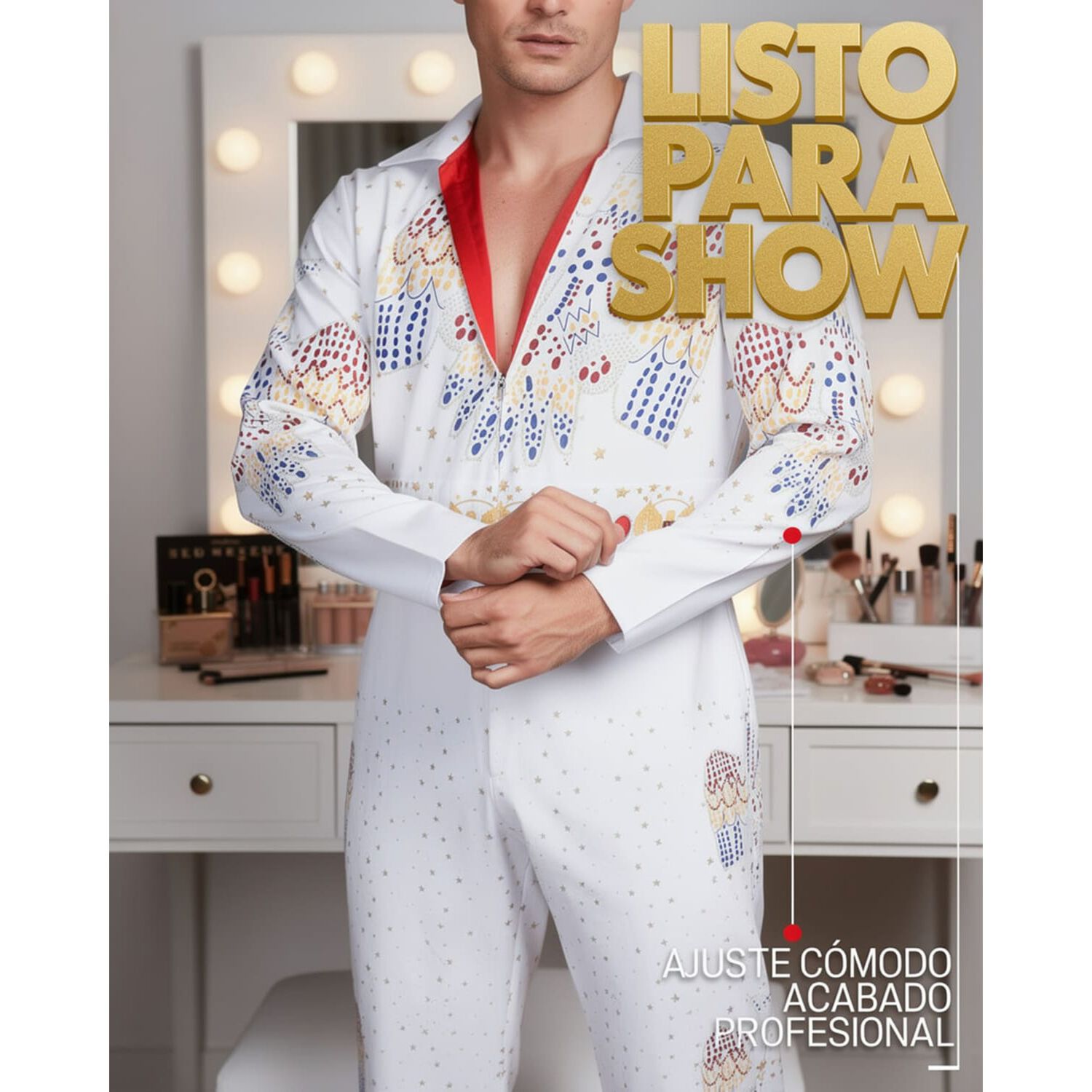 Disfraz Cosplay Elvis Presley Eagle Jumsuit image number 6.0