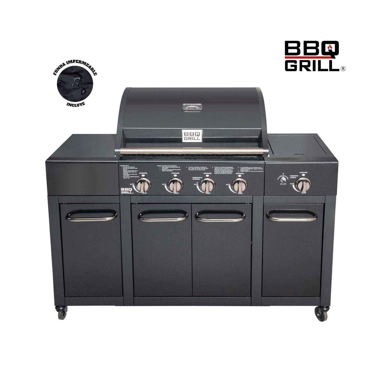 Parrilla Gas Buffalo Black 4+1 Q + Funda De Regalo image number 0.0