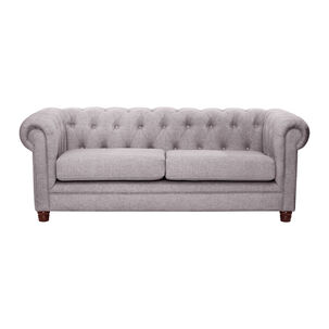 Sofa Florencia 3 Cuerpos Lino Gris Claro