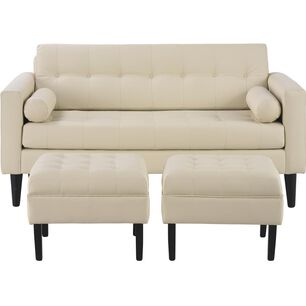 Sofá Bodevir Retro / 3 Cuerpos + 2 Pouf