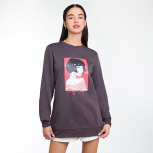 Poler&oacute;n Largo Estampado Cuello Redondo Mujer Freedom
