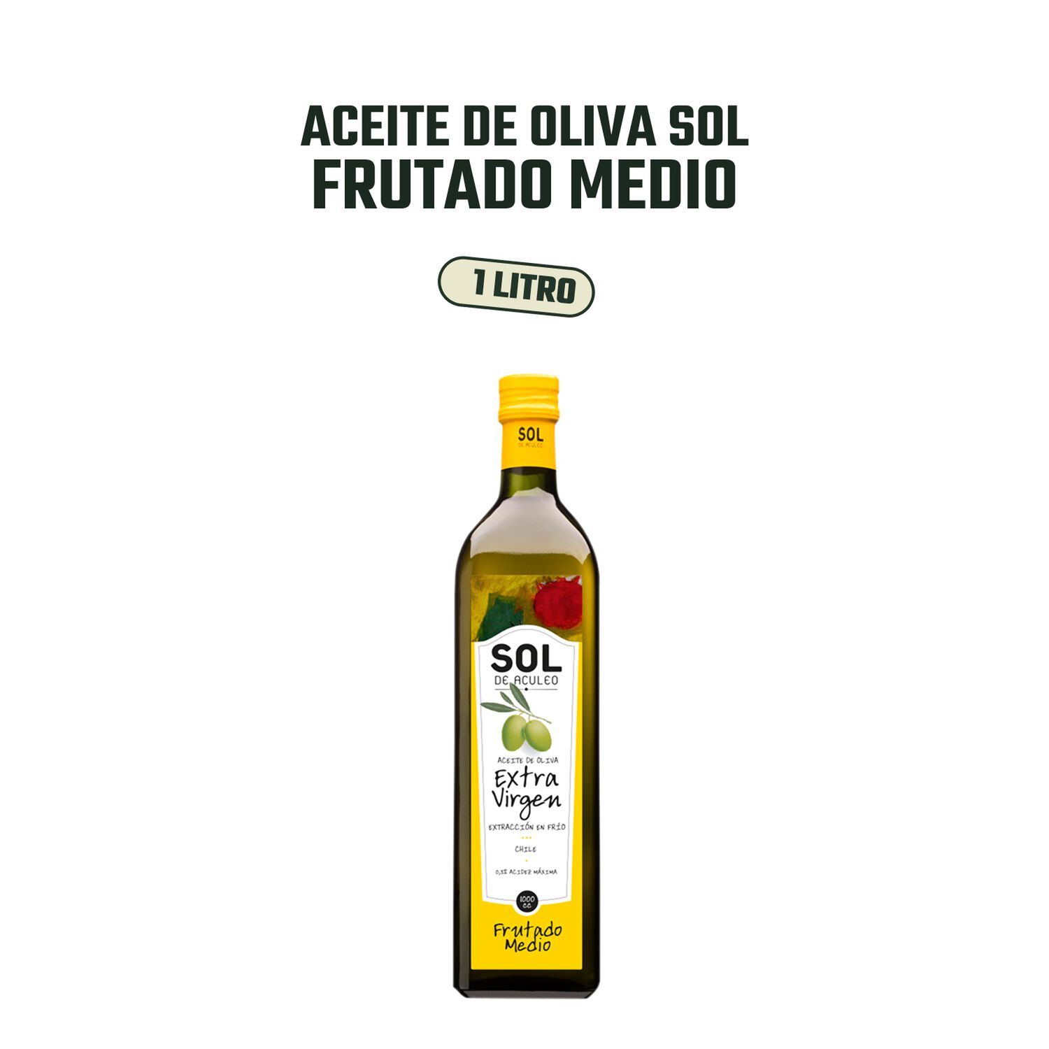 Aceite De Oliva Evirgen Sol De Aculeo Frutado Medio 1000ml image number 2.0