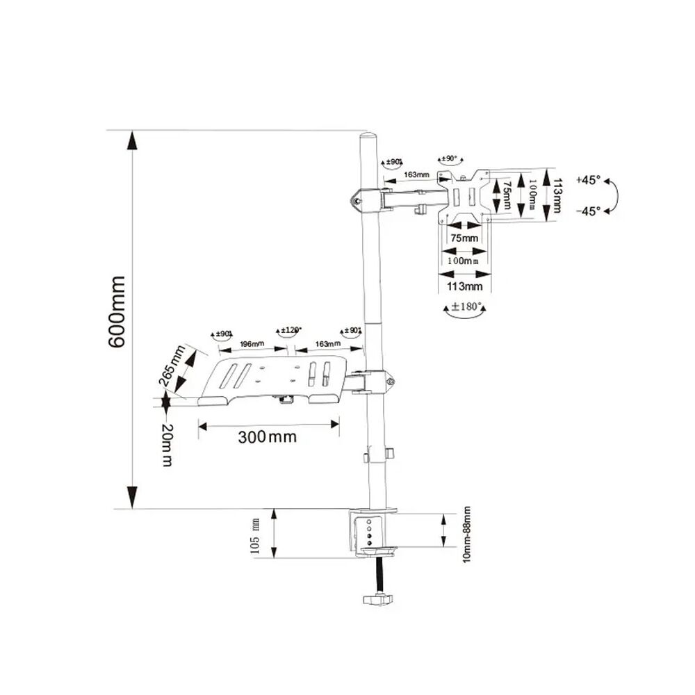 Soporte Multifuncional Para Monitor De Escritorio Z012 image number 2.0