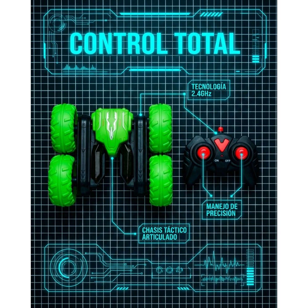 Auto Radio Controlado Extremo Doble Traccion Giro 360&deg; image number 7.0