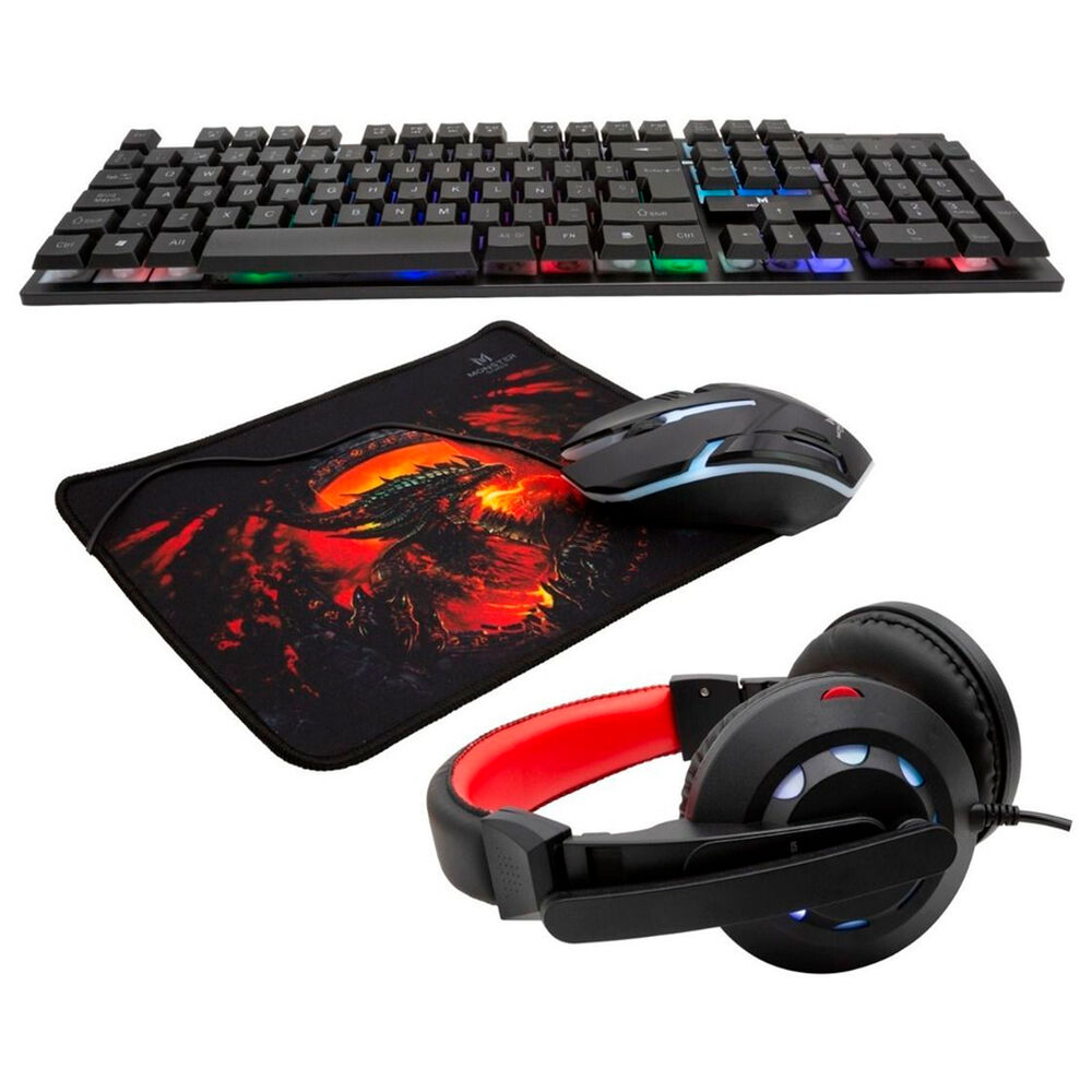 Combo Monster Mouse + Teclado + Audífonos Kit Crew Insertion image number 0.0