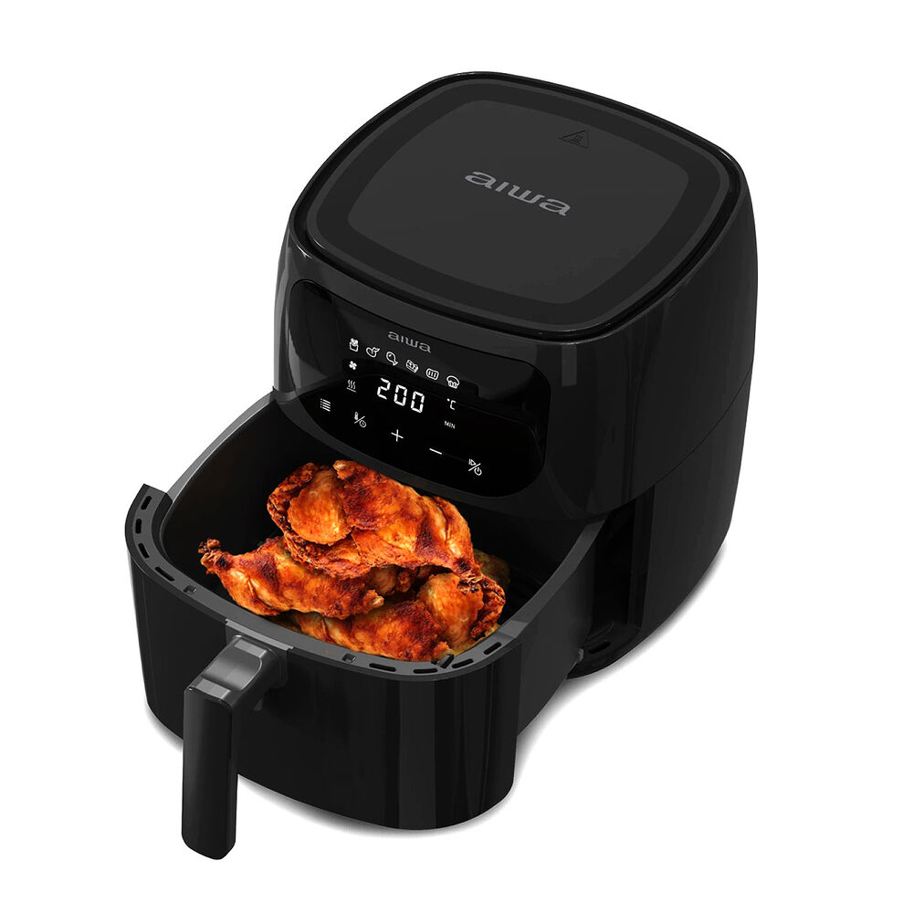 Freidora De Aire Digital Led 6 Litros Aiwa Aw-fk60 Negro image number 3.0