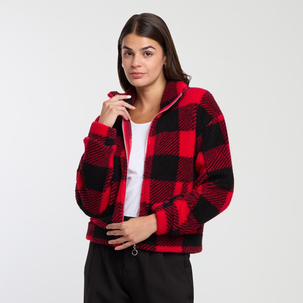 Poler&oacute;n Chiporro Estampado Regular Cuello Alto Mujer Rolly Go image number 0.0