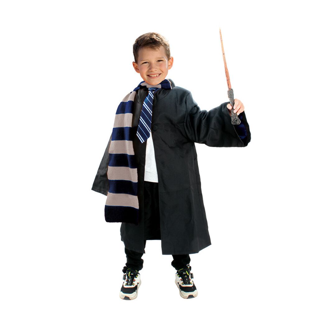 Disfraz Harry Potter Tunica Varita Bufanda Ravenclaw Niño image number 0.0