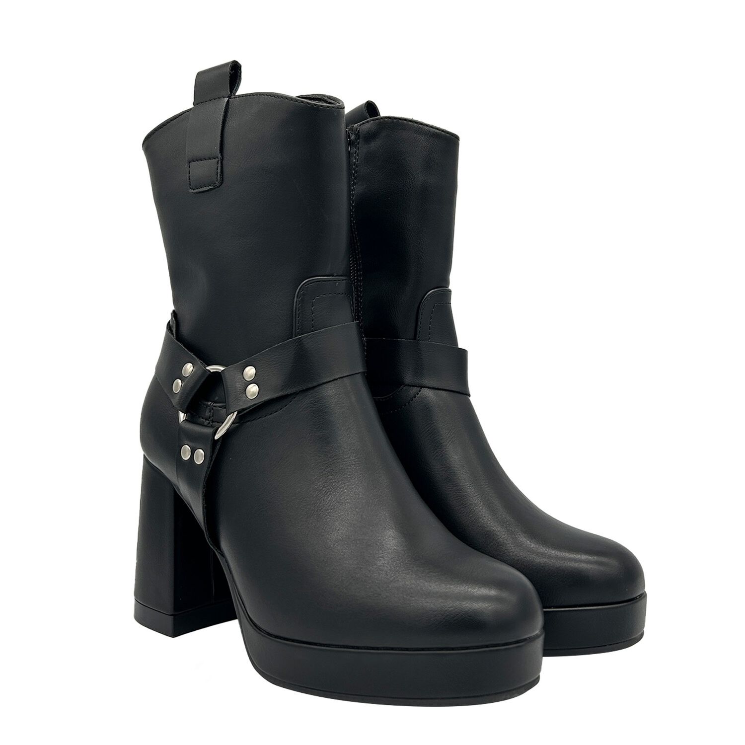 Bota Para Mujer Color Negro Con Plataforma Y Detalles image number 1.0