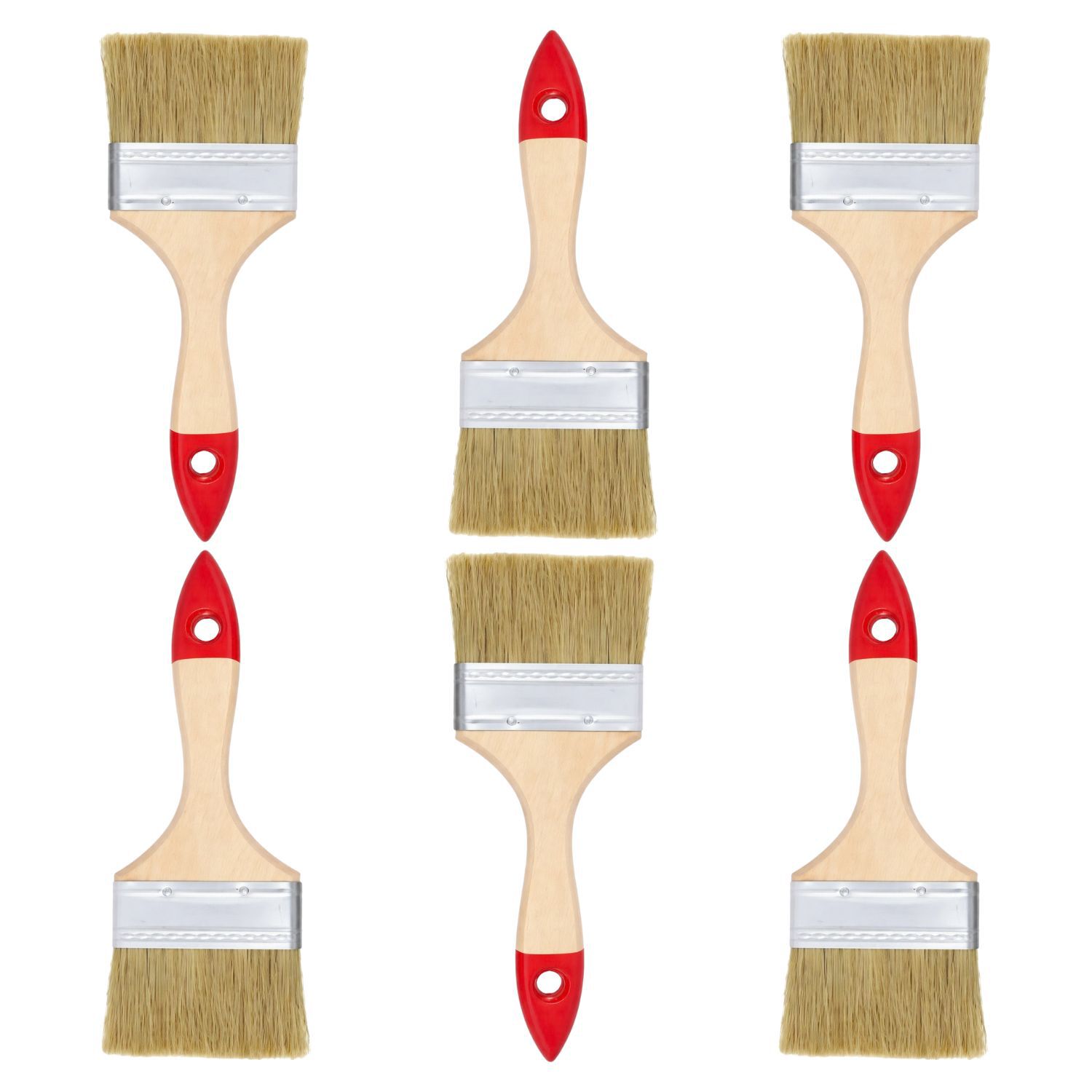 Set 6 Brocha Mango Madera 4 Pulgadas Para Pintura Pintar image number 0.0
