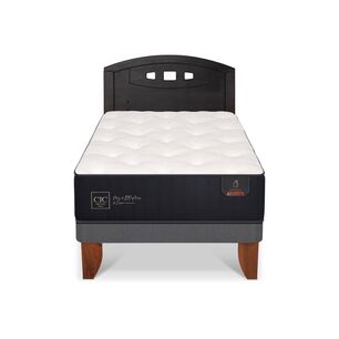 Cama Europea Cic Linea Premium / 1.5 Plazas / Base Normal + Respaldo