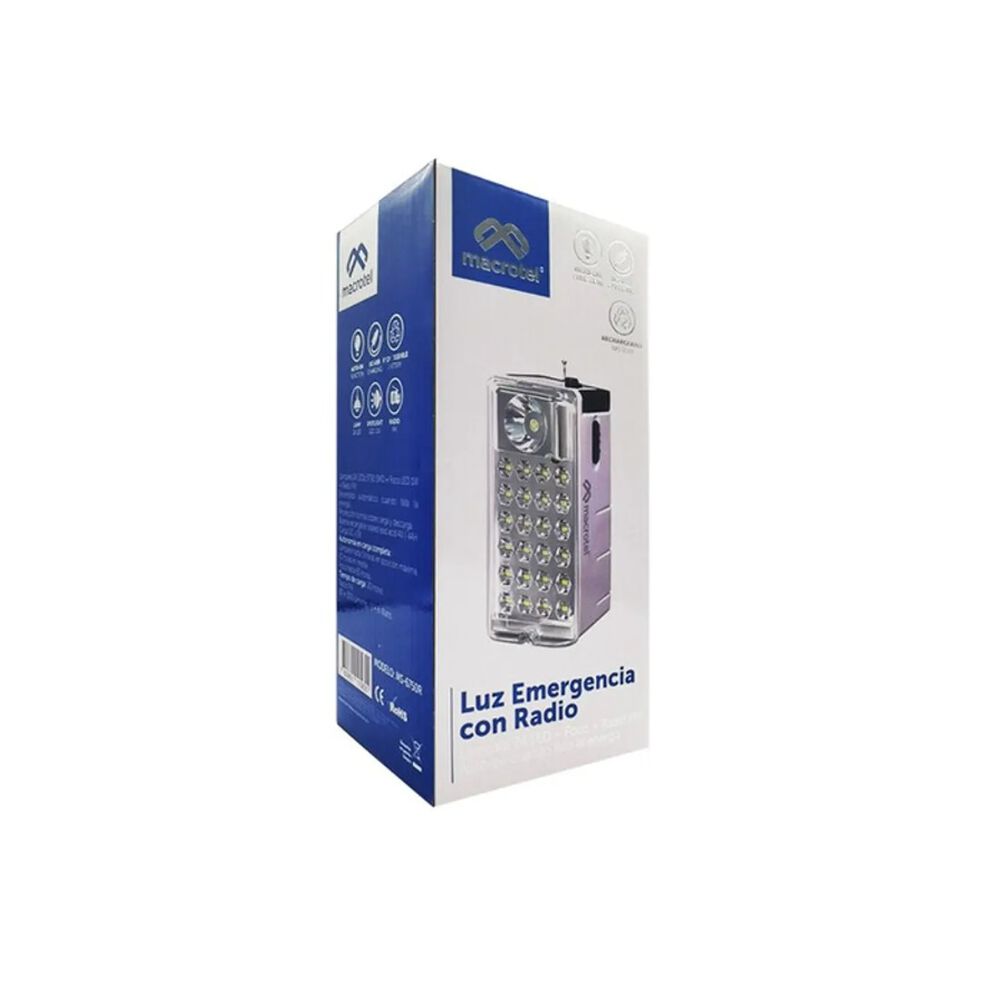 Lámpara Macrotel Recargable 24 Leds 6w Ms-6750 image number 3.0